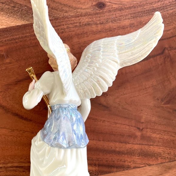 NEW o/b LENOX Nativity Angel' Serenade Figurine Fine China Gold trim - Picture 5 of 11